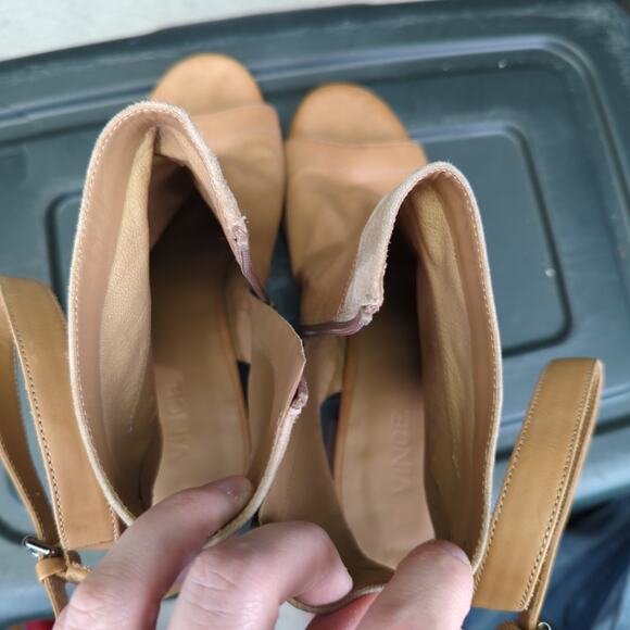 Vince Brigham Peep Toe Bootie Heels Gladiator Open Toe Sandals Women's Size 9 - Picture 6 of 8